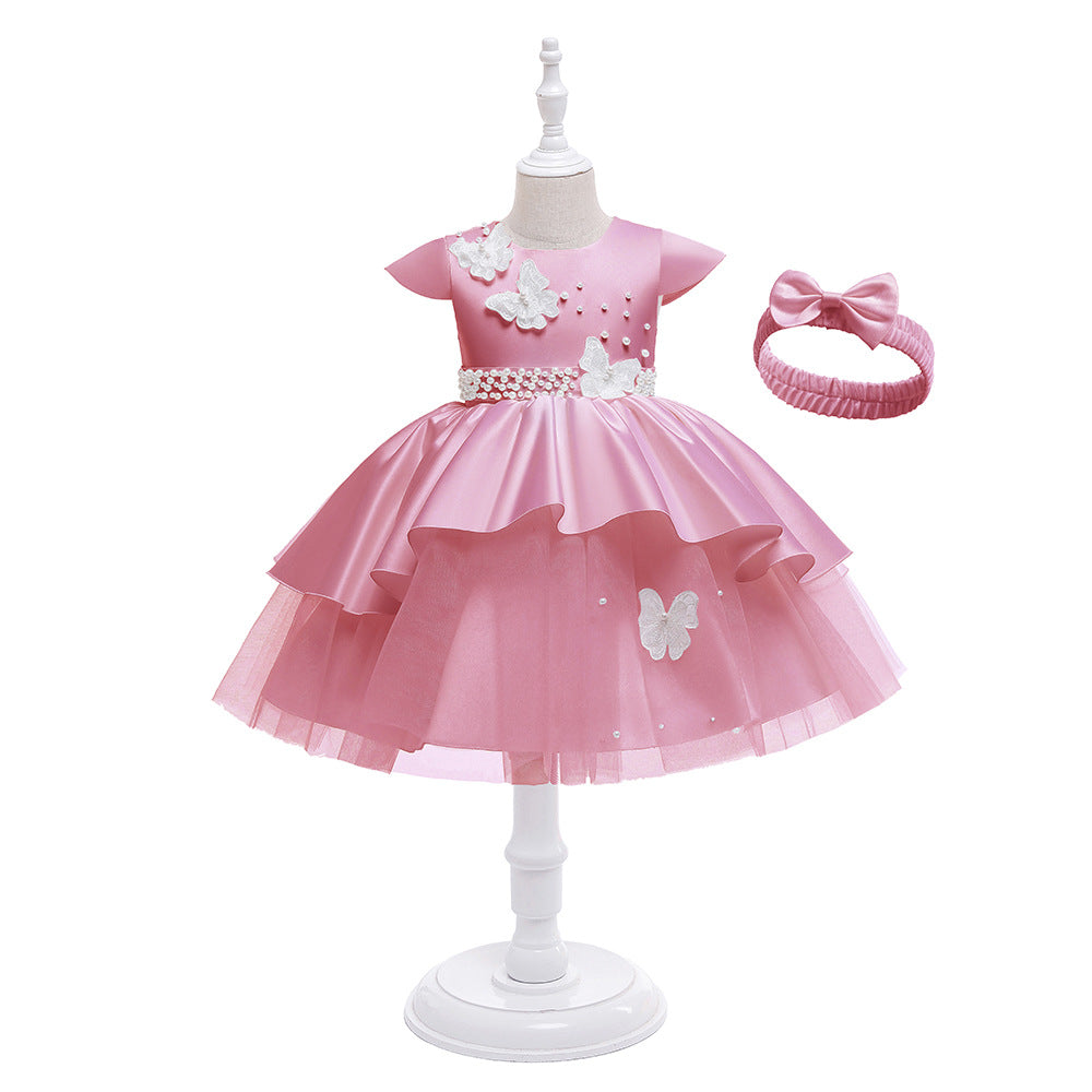 Butterfly Multilayer Fluffy Birthday Party Dress