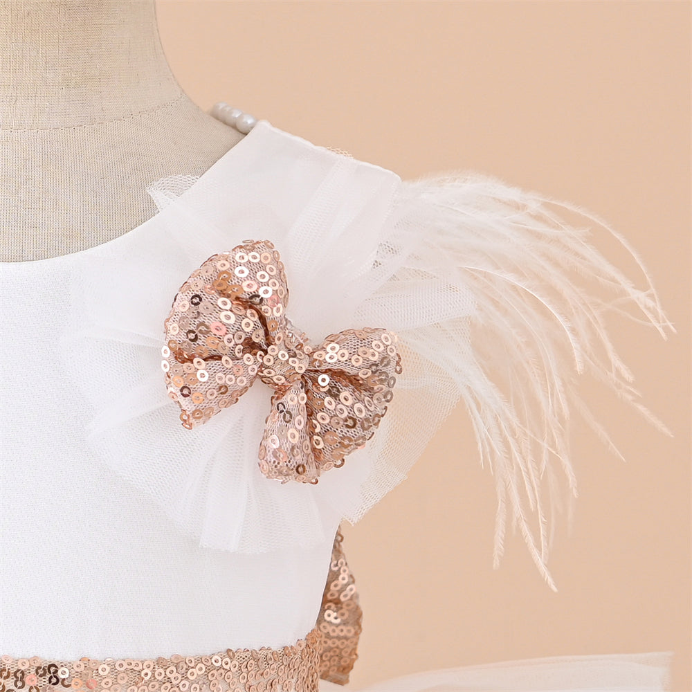 Beautiful Multi Frill Dress With Tail